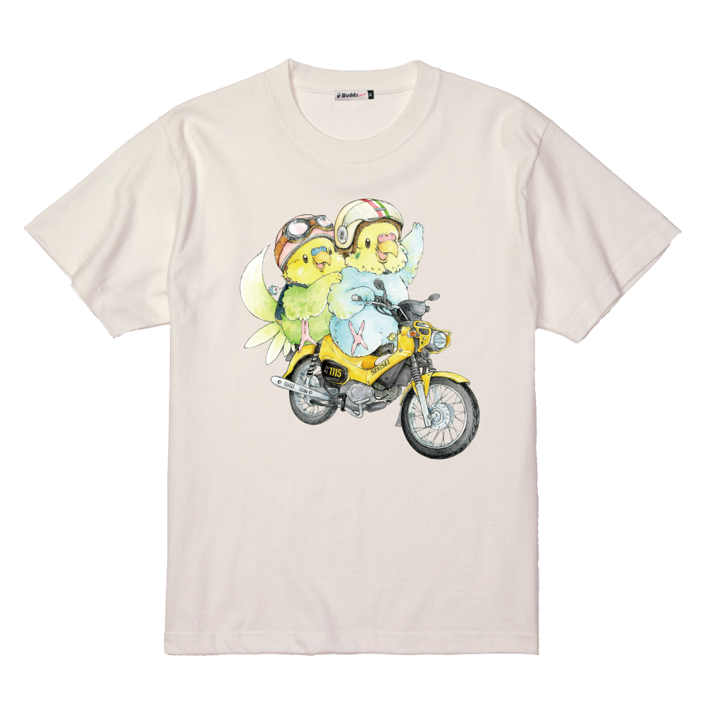 ゆとり屋　バイク　セキセイインコ　Tシャツ